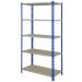 J Rivet Shelving Bay 2440mm High x 1220mm Wide x 457mm Deep - 5 Shelves