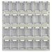 Rhino Tilt Bin Square Louvre Kit A - 1 x 457x457mm Panel with 24 x RTB1 Tilt Bins