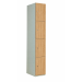 Timber Door Locker - 4 Compartment - Natural Lancaster Oak (Plain) - H.1800 W.380 D.380