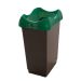Recycling Bin - 50L - Dark Grey Base & Green Lid - H.620 W.410 D.320