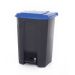Pedal Bins with Coloured Lids - 670Hx410Wx470Dmm - 80 Litres - Blue