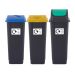 Recycling Bins - Set of 3 - Open Top Bins - 758Hx288Wx510Lmm - 90 Litres