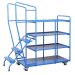  Order Picking Trolley - 2 & Half Shelf Including 3 steps and Hand Rail - Blue 